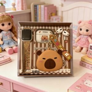 Kawaii Capybara Wireless Headphone Gift Box – Bluetooth Earbuds for Gifting