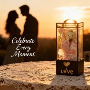 Teddy Bear Flower Gift Box (Cute gift for all occasions)